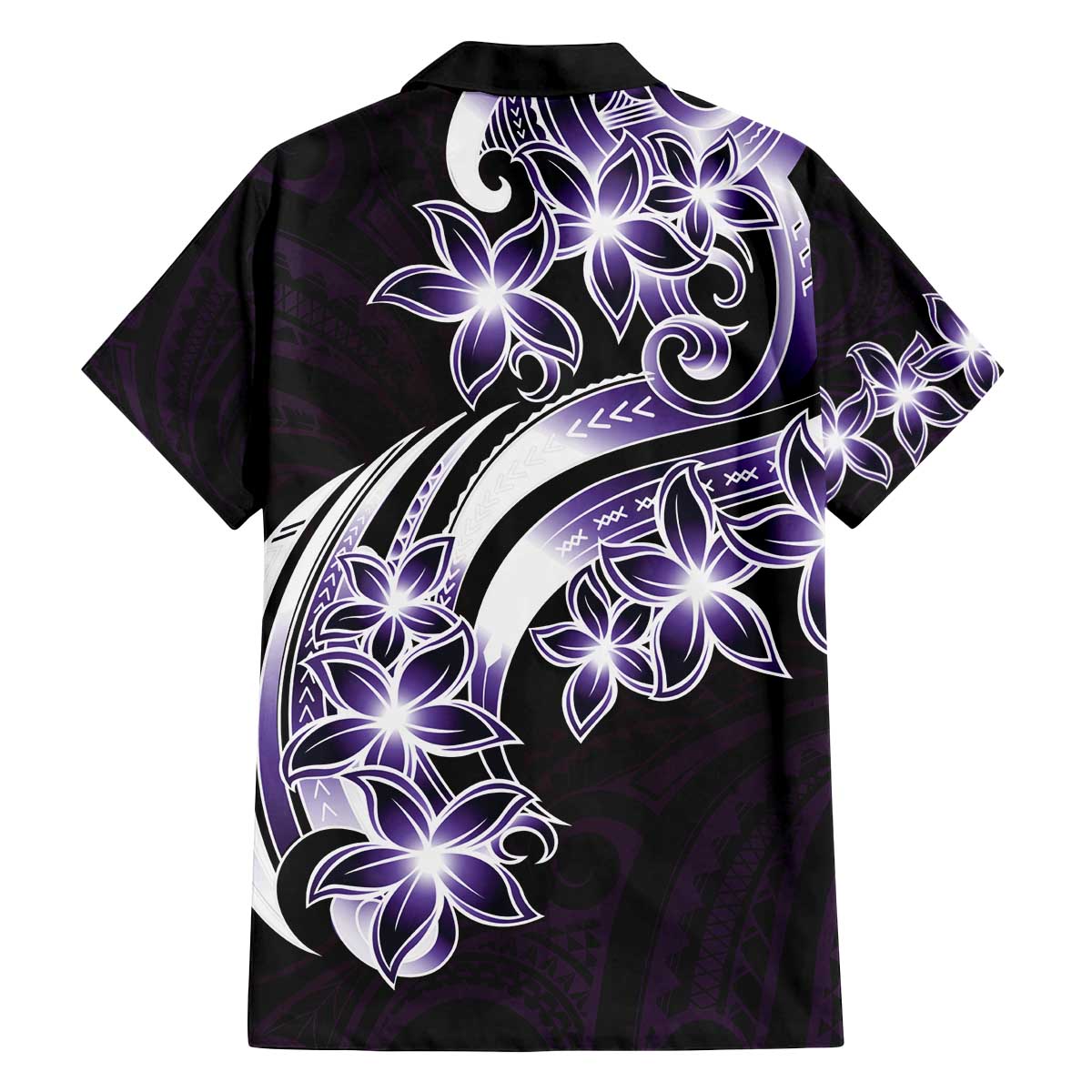 Plumeria Tribal Tattoo Family Matching Puletasi and Hawaiian Shirt Purple Polynesian Pattern LT9 - Polynesian Pride