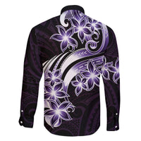 Plumeria Tribal Tattoo Family Matching Puletasi and Hawaiian Shirt Purple Polynesian Pattern LT9 - Polynesian Pride
