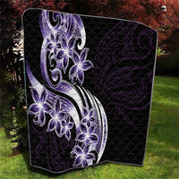 Plumeria Tribal Tattoo Quilt Purple Polynesian Pattern LT9 - Polynesian Pride