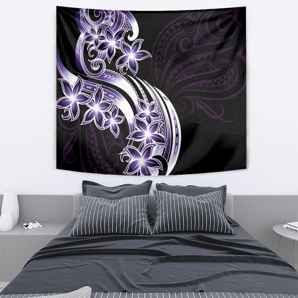 Plumeria Tribal Tattoo Tapestry Purple Polynesian Pattern LT9 - Polynesian Pride