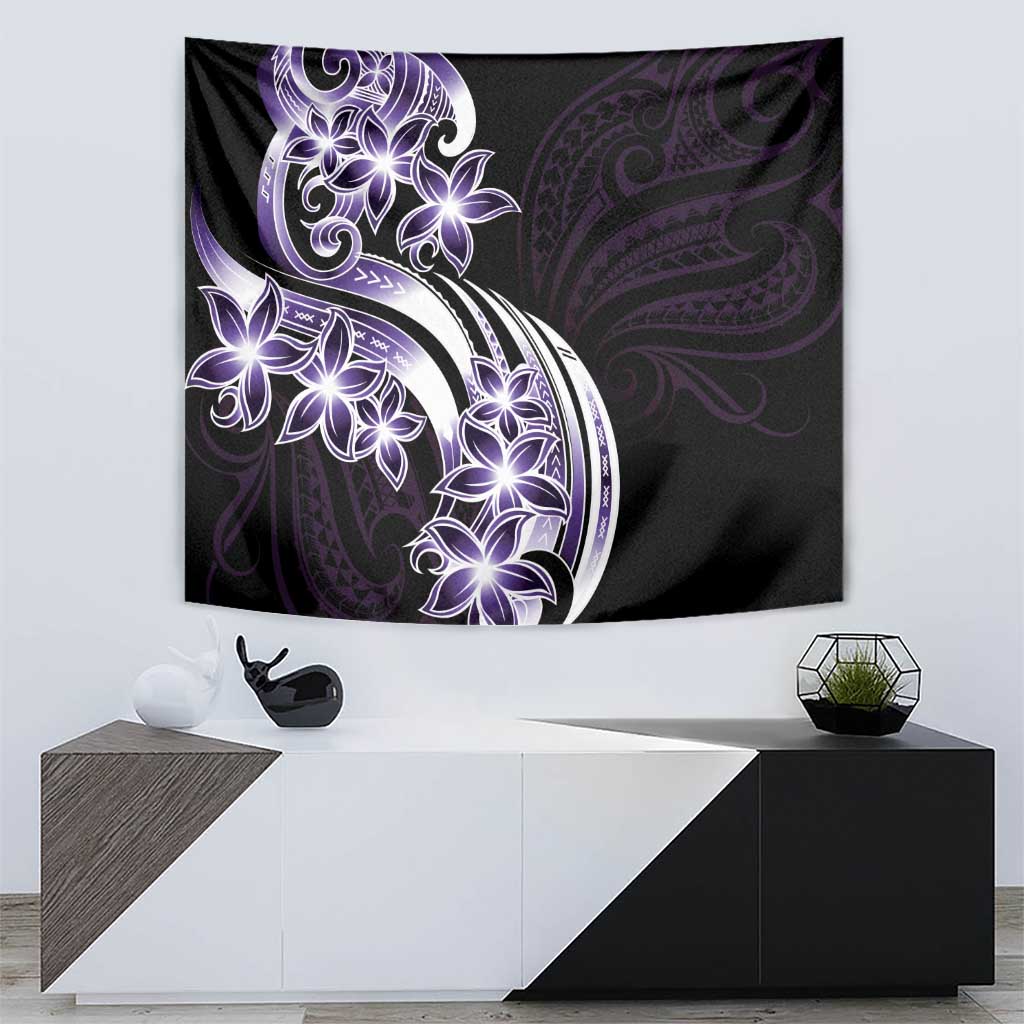 Plumeria Tribal Tattoo Tapestry Purple Polynesian Pattern LT9 - Polynesian Pride