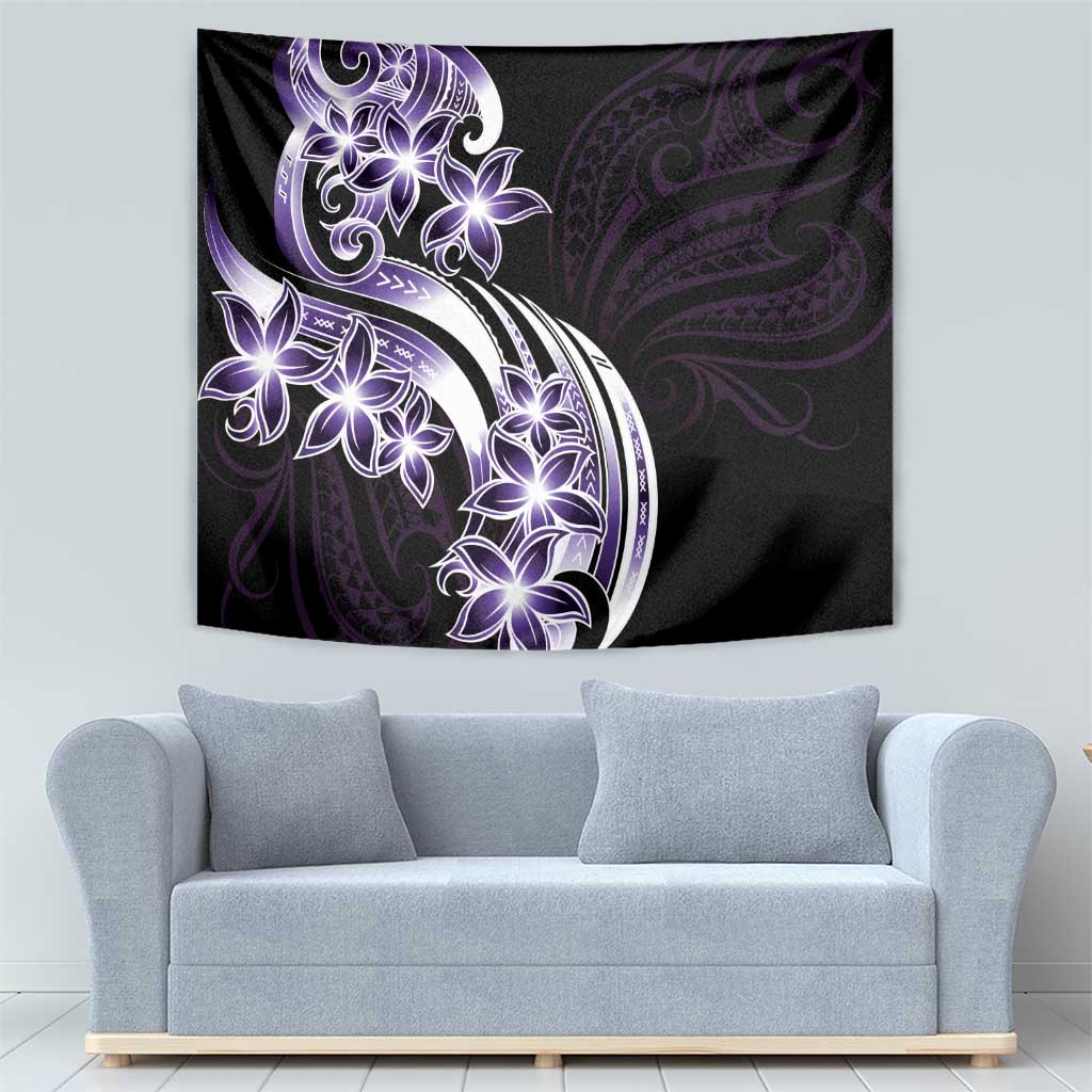 Plumeria Tribal Tattoo Tapestry Purple Polynesian Pattern LT9 - Polynesian Pride