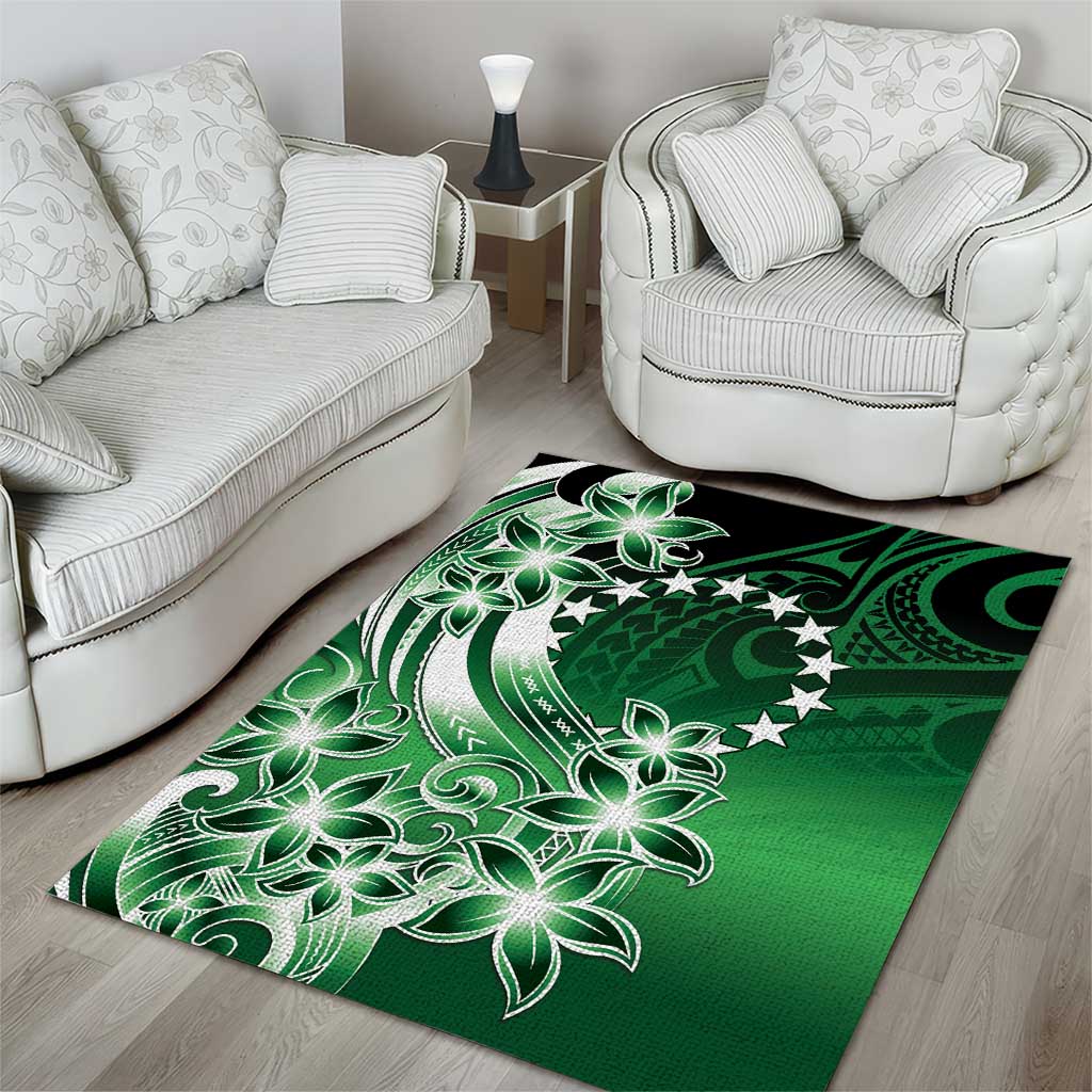 Cook Islands Tattoo Area Rug Plumeria Polynesian Pattern LT9 - Polynesian Pride