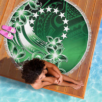 Cook Islands Tattoo Beach Blanket Plumeria Polynesian Pattern