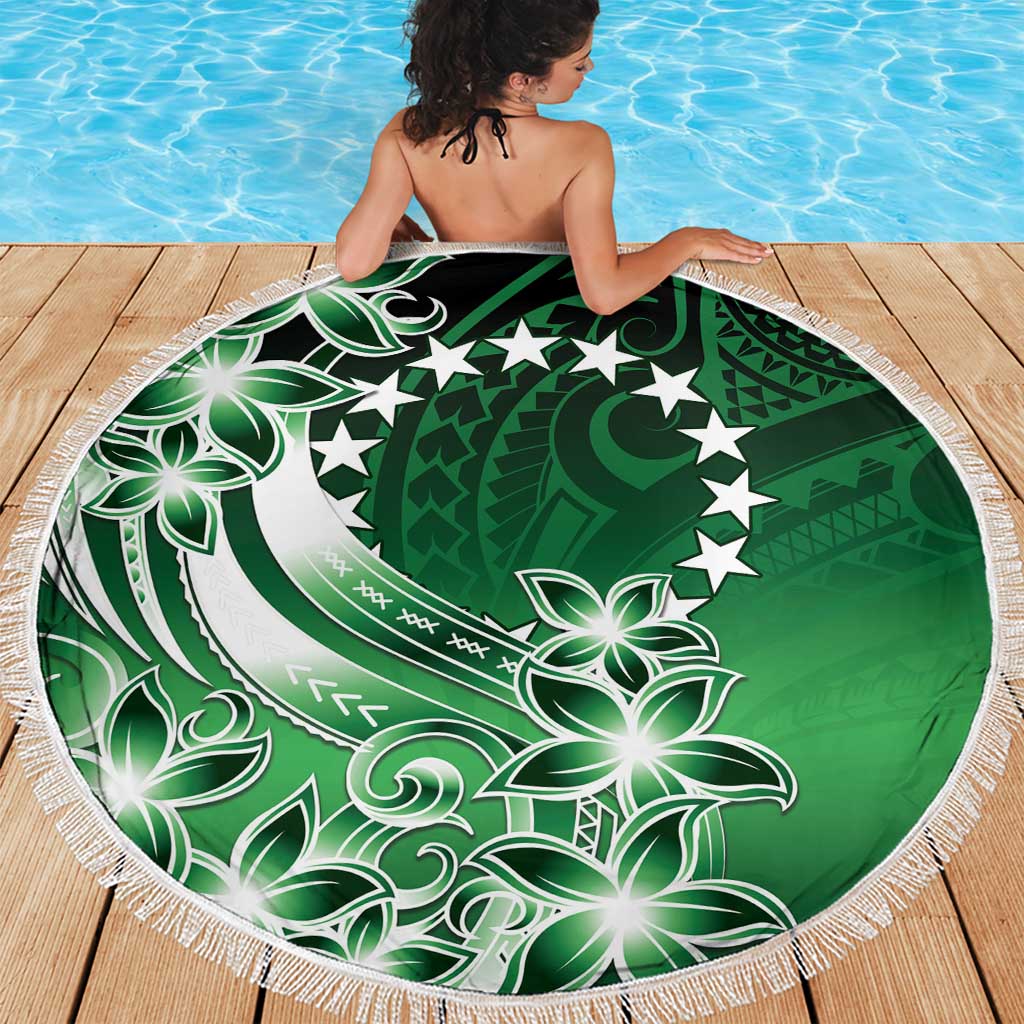 Cook Islands Tattoo Beach Blanket Plumeria Polynesian Pattern