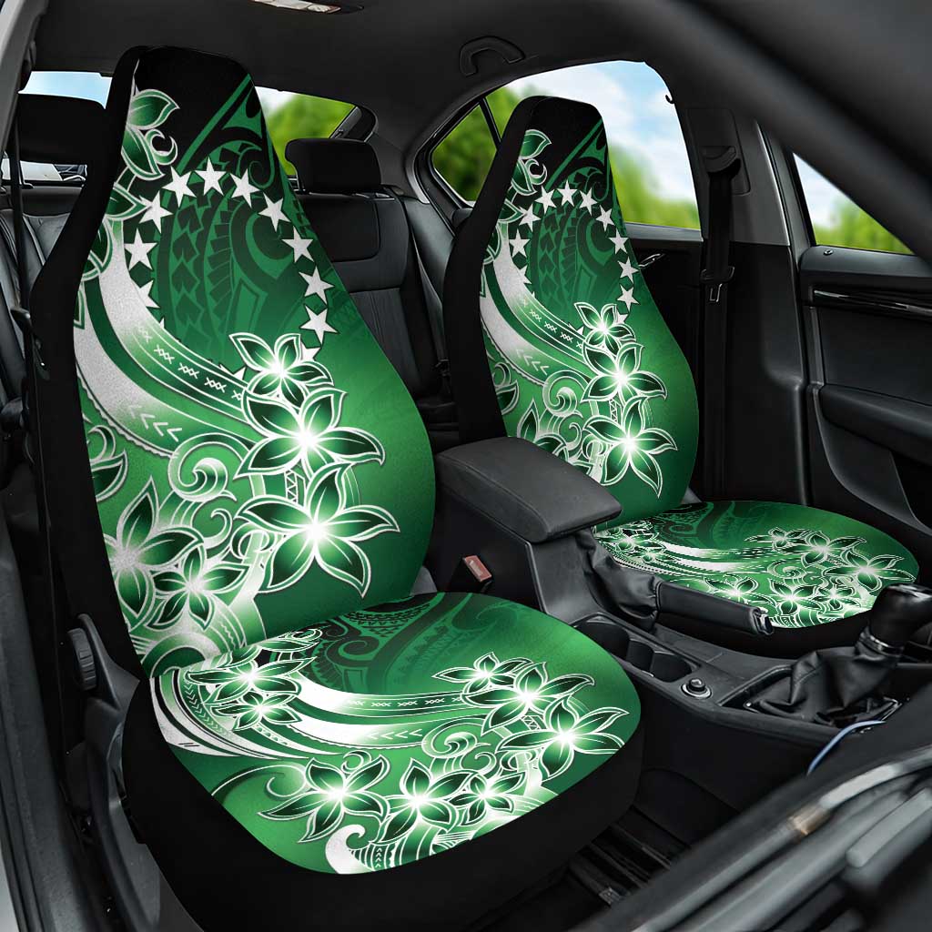 Cook Islands Tattoo Car Seat Cover Plumeria Polynesian Pattern