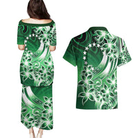 Cook Islands Tattoo Couples Matching Puletasi and Hawaiian Shirt Plumeria Polynesian Pattern LT9 - Polynesian Pride
