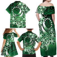 Cook Islands Tattoo Family Matching Off Shoulder Maxi Dress and Hawaiian Shirt Plumeria Polynesian Pattern LT9 - Polynesian Pride