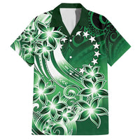 Cook Islands Tattoo Family Matching Off Shoulder Maxi Dress and Hawaiian Shirt Plumeria Polynesian Pattern LT9 Dad's Shirt - Short Sleeve Green - Polynesian Pride