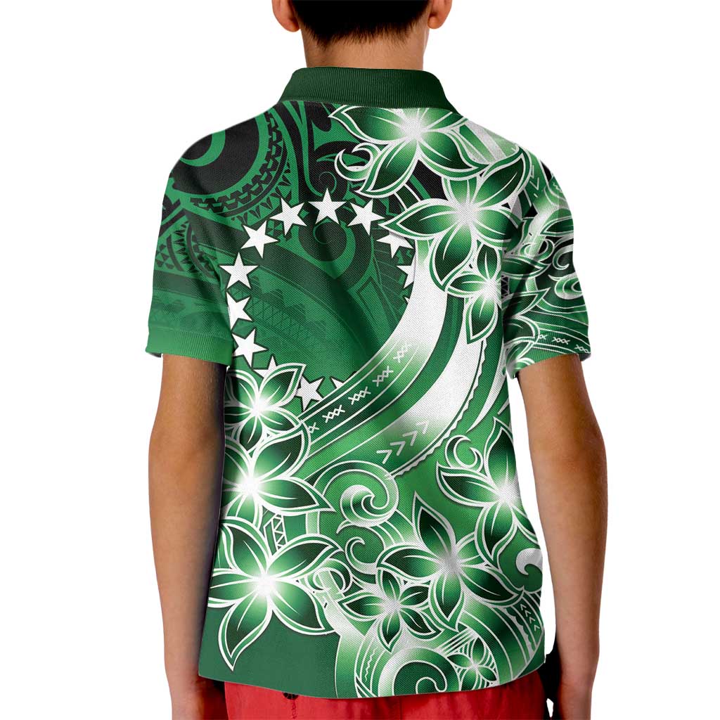 Cook Islands Tattoo Kid Polo Shirt Plumeria Polynesian Pattern LT9 - Polynesian Pride