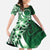Cook Islands Tattoo Kid Short Sleeve Dress Plumeria Polynesian Pattern