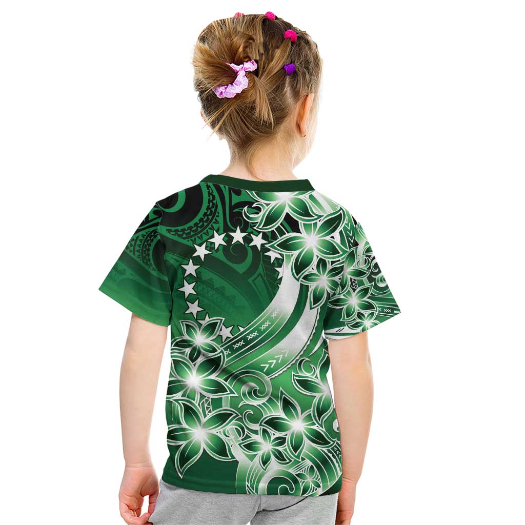 Cook Islands Tattoo Kid T Shirt Plumeria Polynesian Pattern LT9 - Polynesian Pride