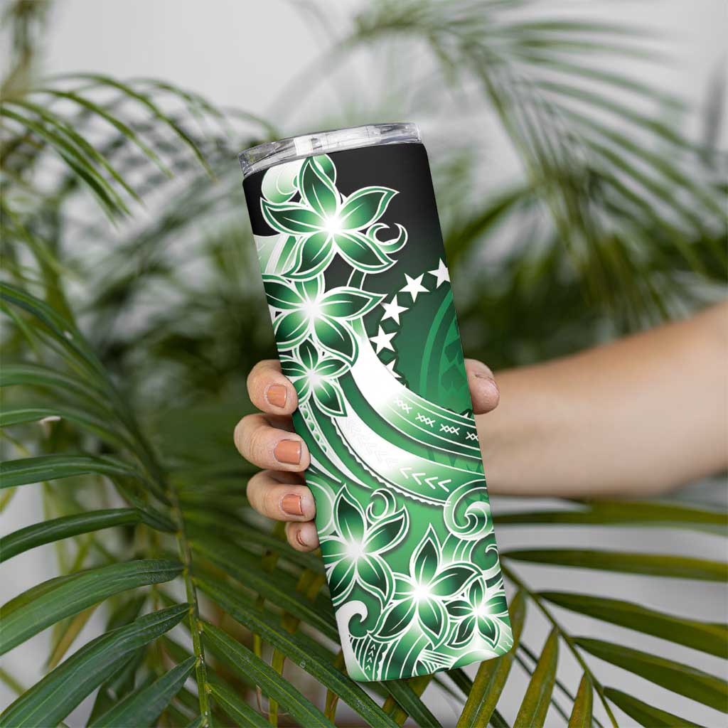 Cook Islands Tattoo Skinny Tumbler Plumeria Polynesian Pattern
