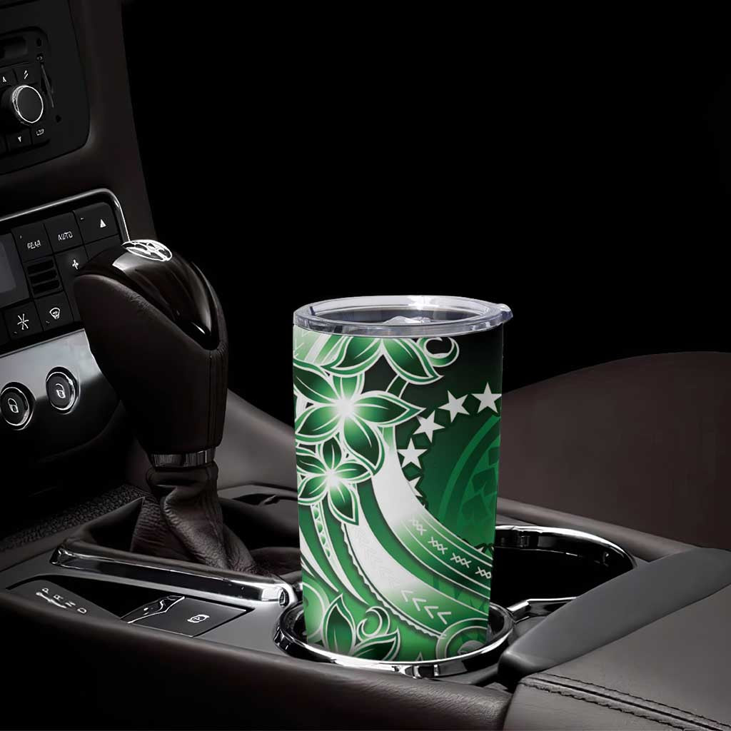 Cook Islands Tattoo Tumbler Cup Plumeria Polynesian Pattern