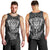 New Zealand Rugby Men Tank Top Silver Fern All Black Mix Ta Moko White Style LT9 - Polynesian Pride