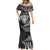 New Zealand Rugby Mermaid Dress Silver Fern All Black Mix Ta Moko White Style LT9 - Polynesian Pride