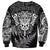 New Zealand Rugby Sweatshirt Silver Fern All Black Mix Ta Moko White Style LT9 - Polynesian Pride