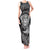 New Zealand Rugby Tank Maxi Dress Silver Fern All Black Mix Ta Moko White Style LT9 Women White - Polynesian Pride