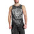 Personalised New Zealand Rugby Men Tank Top Silver Fern All Black Mix Ta Moko White Style LT9 - Polynesian Pride