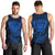 New Zealand Rugby Men Tank Top Silver Fern All Black Mix Ta Moko Blue Style LT9 - Polynesian Pride