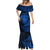 New Zealand Rugby Mermaid Dress Silver Fern All Black Mix Ta Moko Blue Style LT9 - Polynesian Pride