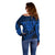 New Zealand Rugby Off Shoulder Sweater Silver Fern All Black Mix Ta Moko Blue Style LT9 - Polynesian Pride