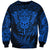 New Zealand Rugby Sweatshirt Silver Fern All Black Mix Ta Moko Blue Style LT9 Unisex Blue - Polynesian Pride