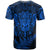 New Zealand Rugby T Shirt Silver Fern All Black Mix Ta Moko Blue Style LT9 - Polynesian Pride