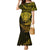 New Zealand Rugby Mermaid Dress Silver Fern All Black Mix Ta Moko Gold Style LT9 Women Gold - Polynesian Pride