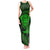 New Zealand Rugby Tank Maxi Dress Silver Fern All Black Mix Ta Moko Green Style LT9 Women Green - Polynesian Pride