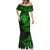 New Zealand Rugby Mermaid Dress Silver Fern All Black Mix Ta Moko Green Style LT9 - Polynesian Pride