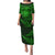 New Zealand Rugby Puletasi Silver Fern All Black Mix Ta Moko Green Style LT9 Long Dress Green - Polynesian Pride