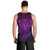 New Zealand Rugby Men Tank Top Silver Fern All Black Mix Ta Moko Purple Style LT9 - Polynesian Pride