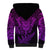 New Zealand Rugby Sherpa Hoodie Silver Fern All Black Mix Ta Moko Purple Style LT9 - Polynesian Pride