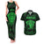 Personalised New Zealand Rugby Couples Matching Tank Maxi Dress and Hawaiian Shirt Aotearoa Ka Mate Haka All Black Mix Ta Moko Green Style LT9 Green - Polynesian Pride