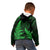 Personalised New Zealand Rugby Kid Hoodie Aotearoa Ka Mate Haka All Black Mix Ta Moko Green Style LT9 - Polynesian Pride