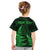 Personalised New Zealand Rugby Kid T Shirt Aotearoa Ka Mate Haka All Black Mix Ta Moko Green Style LT9 - Polynesian Pride