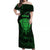 Personalised New Zealand Rugby Off Shoulder Maxi Dress Aotearoa Ka Mate Haka All Black Mix Ta Moko Green Style LT9 Women Green - Polynesian Pride