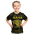 Personalised New Zealand Rugby Kid T Shirt Aotearoa Ka Mate Haka All Black Mix Ta Moko Gold Style LT9 Gold - Polynesian Pride