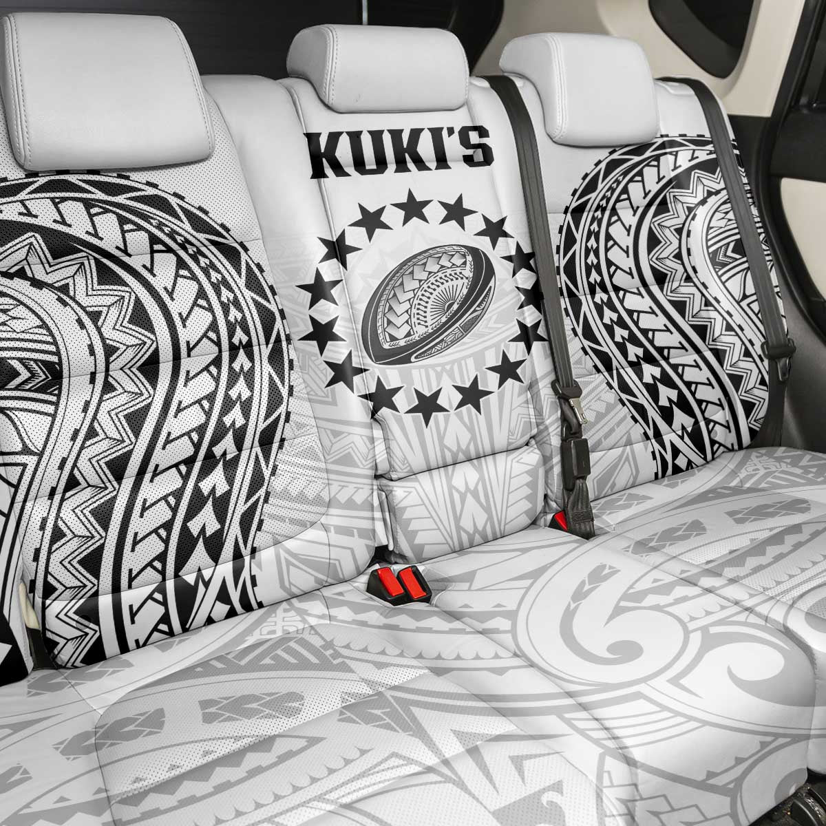 World Rugby Cook Islands Back Car Seat Cover Kukis Make History - Polynesian Pride