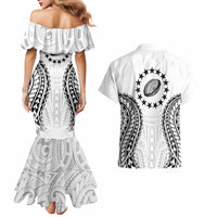 World Rugby Cook Islands Couples Matching Mermaid Dress and Hawaiian Shirt Kukis Make History - Polynesian Pride