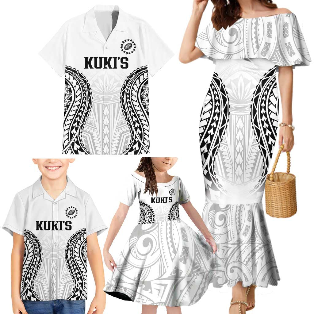 World Rugby Cook Islands Family Matching Mermaid Dress and Hawaiian Shirt Kukis Make History - Polynesian Pride