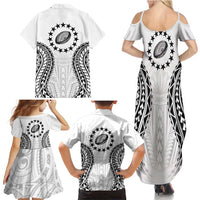 World Rugby Cook Islands Family Matching Summer Maxi Dress and Hawaiian Shirt Kukis Make History - Polynesian Pride