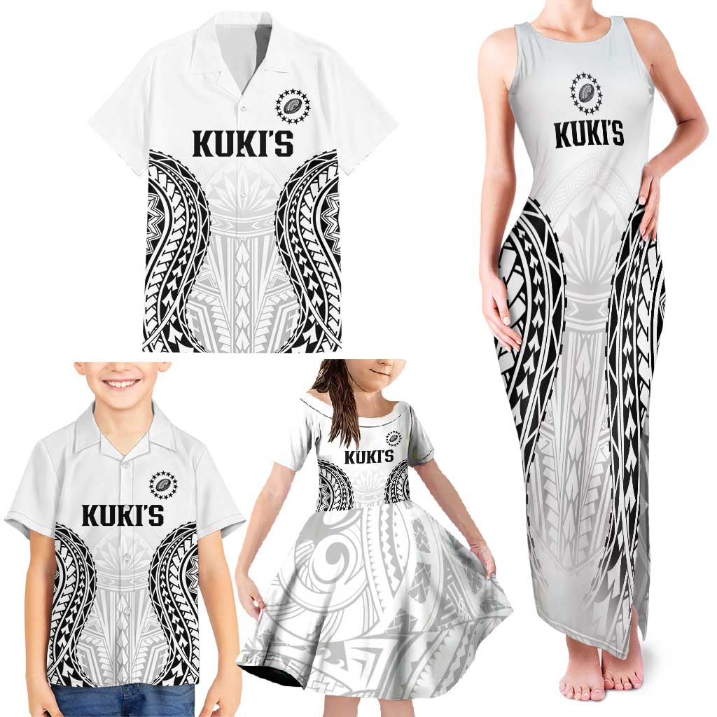 World Rugby Cook Islands Family Matching Tank Maxi Dress and Hawaiian Shirt Kukis Make History - Polynesian Pride