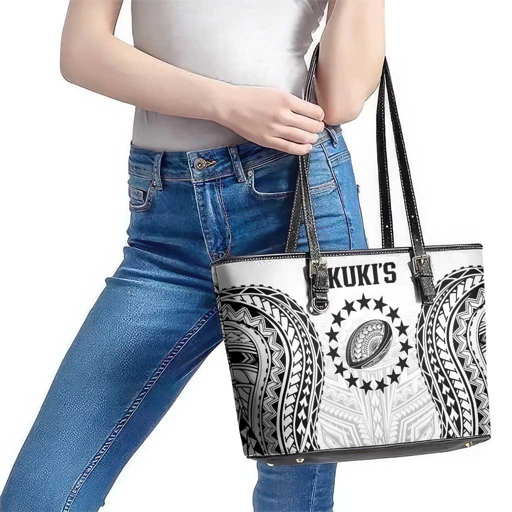 World Rugby Cook Islands Leather Tote Bag Kukis Make History - Polynesian Pride
