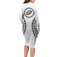 World Rugby Cook Islands Long Sleeve Bodycon Dress Kukis Make History - Polynesian Pride