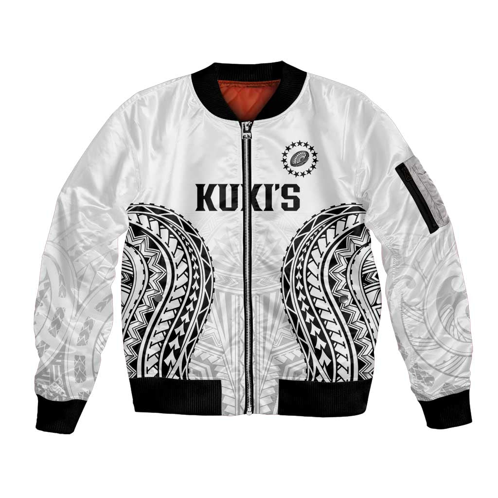 World Rugby Cook Islands Sleeve Zip Bomber Jacket Kukis Make History - Polynesian Pride