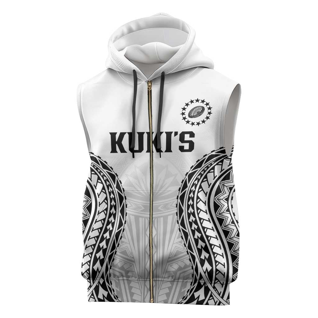 World Rugby Cook Islands Sleeveless Zip Hoodie Kukis Make History - Polynesian Pride