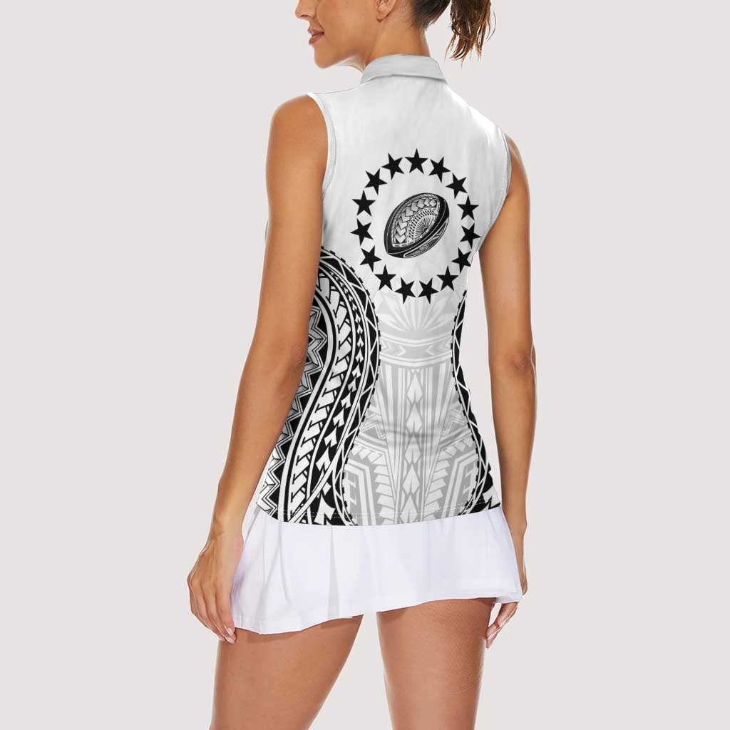 World Rugby Cook Islands Women Sleeveless Polo Shirt Kukis Make History - Polynesian Pride