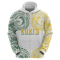 World Rugby Cook Islands Hoodie White Polynesian Tribal Pattern - Polynesian Pride